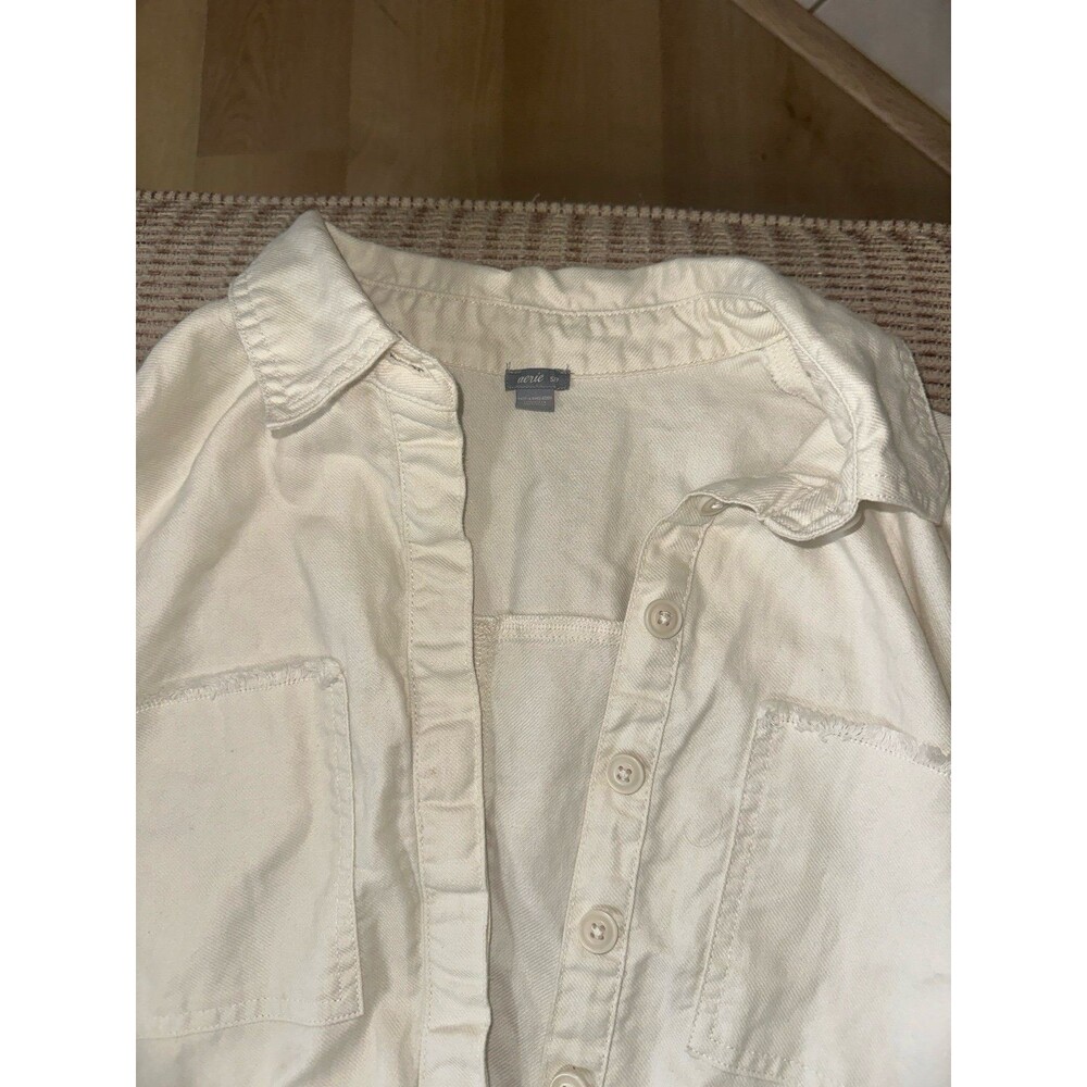 Aerie Creme One Piece Button Up - Picture 3 of 6